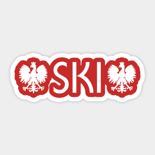 SKI Polish Name Eagle Dyngus Day Sticker